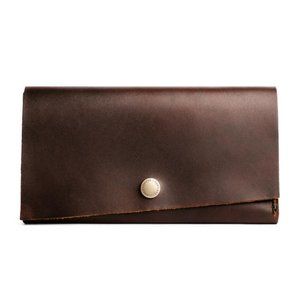 NEW Leather Wallet Card Holder, Dark Brown